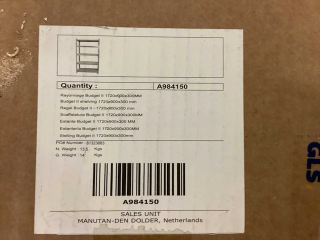 Diverse manutan magazijnstellingen (14x) - afbeelding 4 van  7