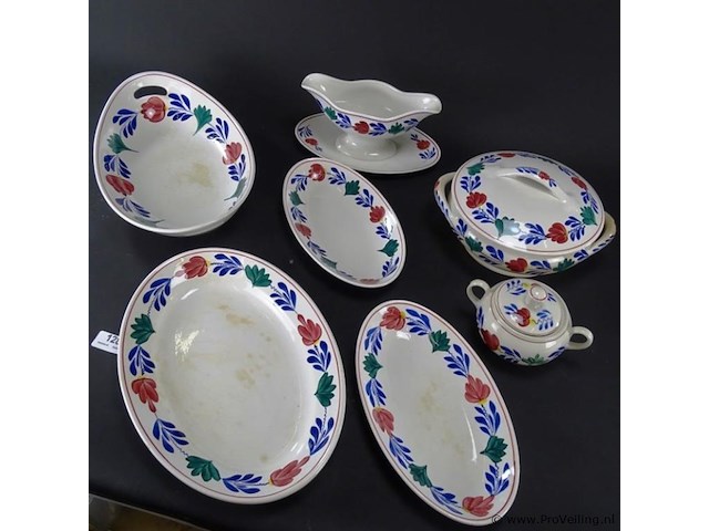 Diverse merken boerenbont serviesdelen - afbeelding 2 van  5