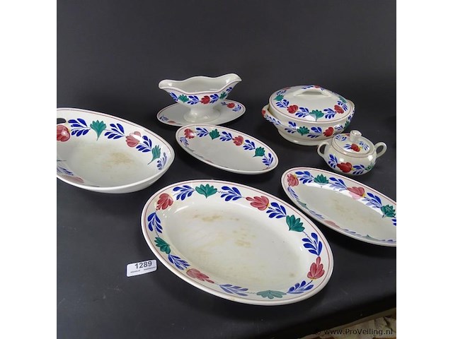 Diverse merken boerenbont serviesdelen - afbeelding 3 van  5