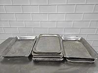 Diverse rvs gastronormbak, schalen en plateaus (12x) - afbeelding 1 van  3