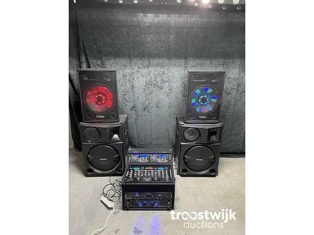 Dj geluid set 2x 1200w - afbeelding 1 van  6