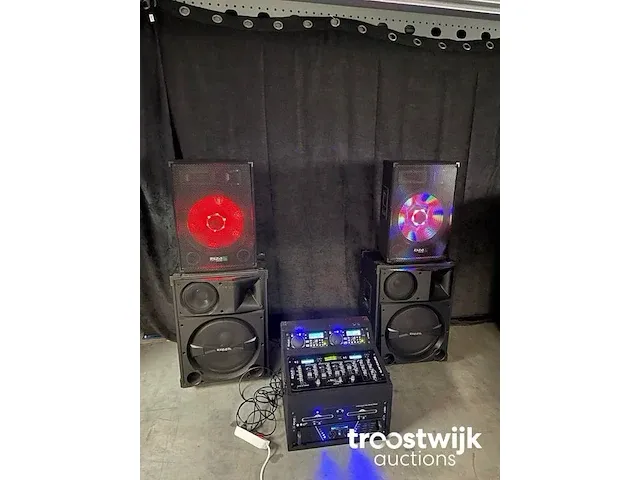 Dj geluid set 2x 1200w - afbeelding 2 van  6