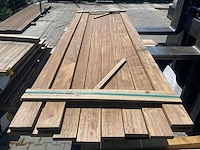 Djindja udu - guyana ipé hardhouten planken geschaafd 21x90mm, lengte 215cm (11x)