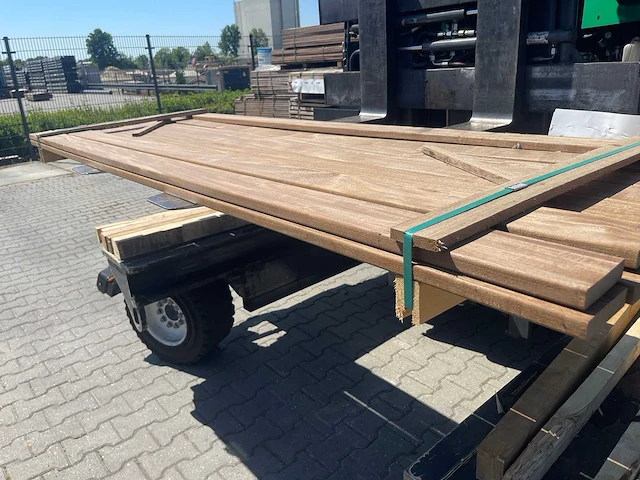 Djindja udu - guyana ipé hardhouten planken geschaafd 21x90mm, lengte 215cm (11x) - afbeelding 2 van  3