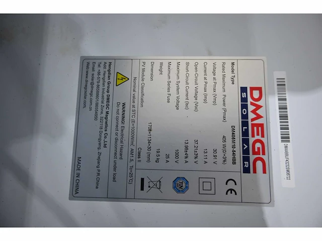 Dmecg solar dm410 m10-54hbb 410wp zonnepaneel (7x) - afbeelding 4 van  4