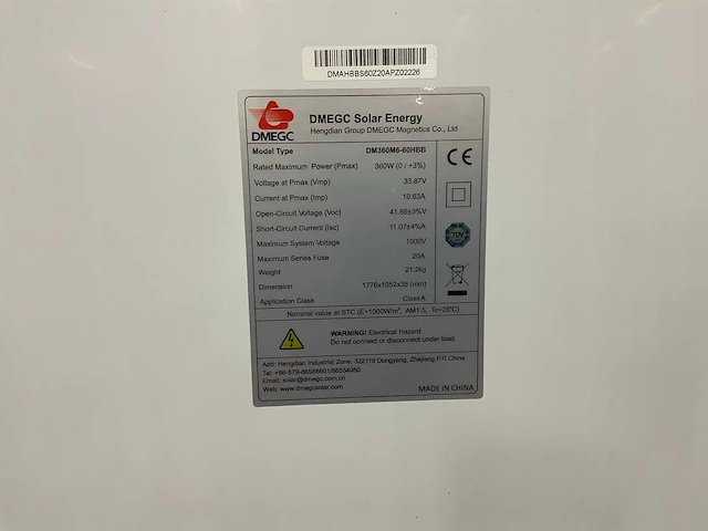 Dmegc dm360m6-60hbb zonnepanelen (16x) - afbeelding 6 van  10