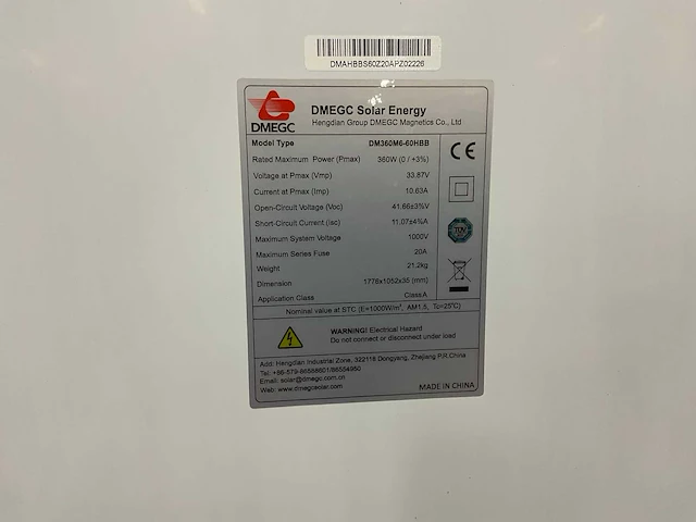 Dmegc dm360m6-60hbb zonnepanelen (16x) - afbeelding 7 van  10
