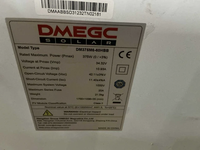 Dmegc dm375m6-60hbb zonnepaneel (31x) - afbeelding 4 van  4