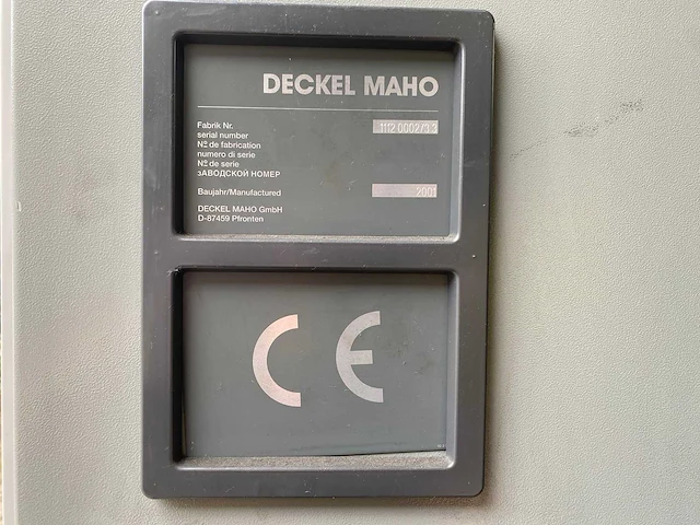 Dmg, deckel maho - dmu60t - cnc freesmachine - 2001 - afbeelding 9 van  24