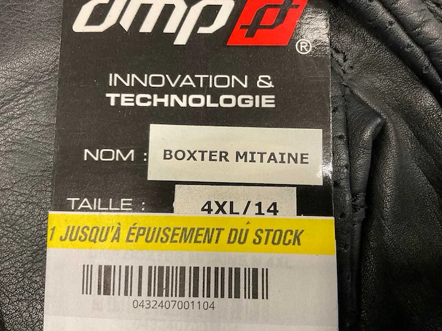 Dmp boxter mitaine motorhandschoen 4xl/14 (56x) - afbeelding 4 van  6