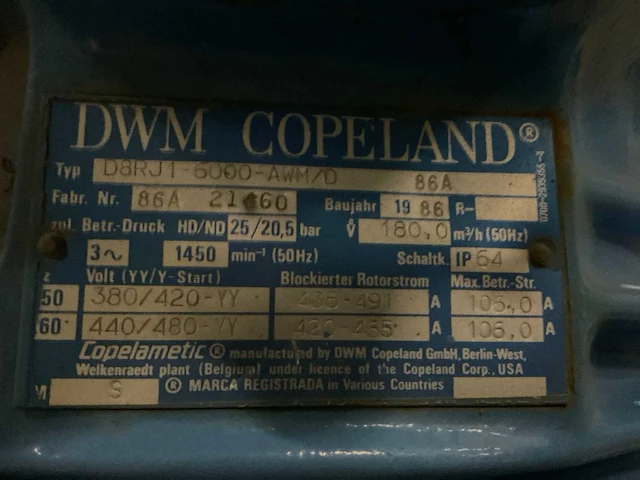 Dmw copeland d8rj1-6000-ewm 90k koelcompressor - afbeelding 3 van  3