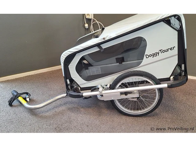 Doggytourer fietsaanhanger| model s | kleur grijs - afbeelding 2 van  7
