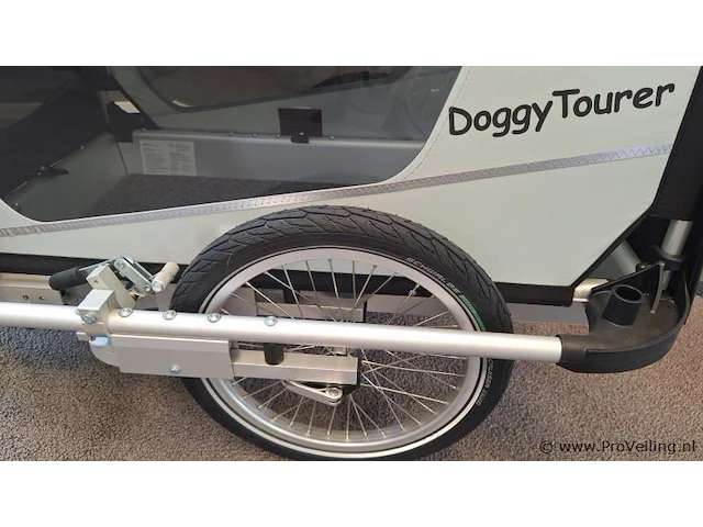 Doggytourer fietsaanhanger| model s | kleur grijs - afbeelding 6 van  7