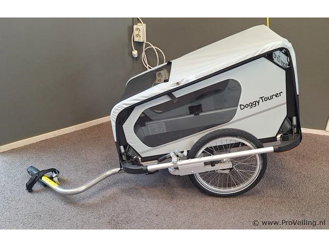 Doggytourer fietsaanhanger| model s | kleur grijs - afbeelding 1 van  7