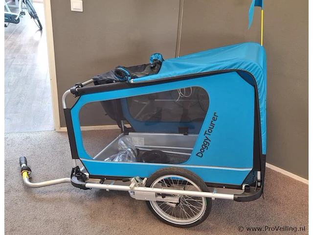 Doggytourer fietsaanhanger | model x | kleur blauw - afbeelding 1 van  5