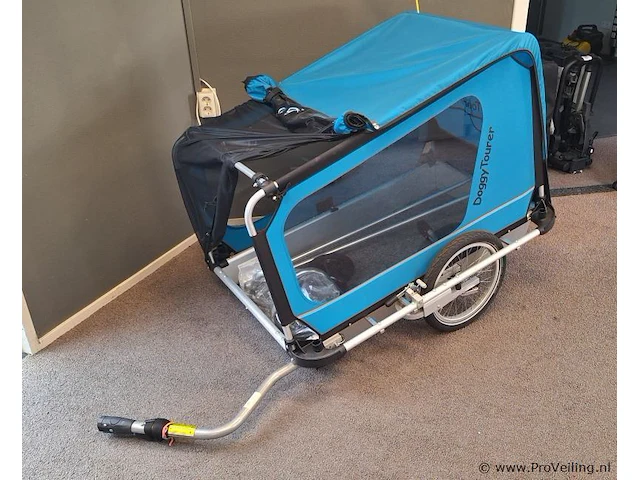 Doggytourer fietsaanhanger | model x | kleur blauw - afbeelding 2 van  5