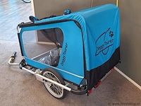 Doggytourer fietsaanhanger | model x | kleur blauw - afbeelding 3 van  5