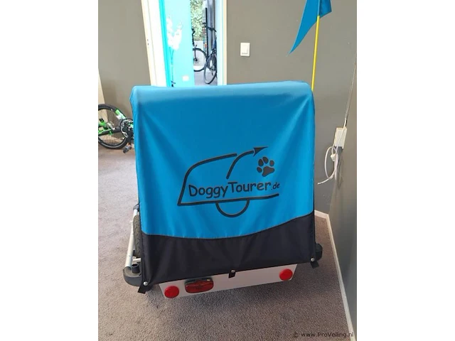 Doggytourer fietsaanhanger | model x | kleur blauw - afbeelding 5 van  5