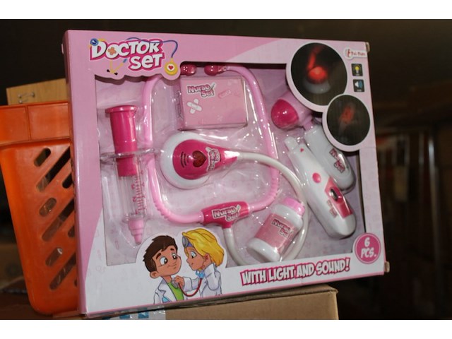 Dokterset rose 1 x - afbeelding 2 van  3