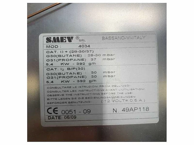 Dometic smev 4 burner stainless steel gas stove - 9102300037 - afbeelding 5 van  9