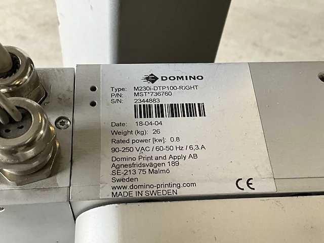 Domino m230i-dtp100-right labelprinter - afbeelding 8 van  8