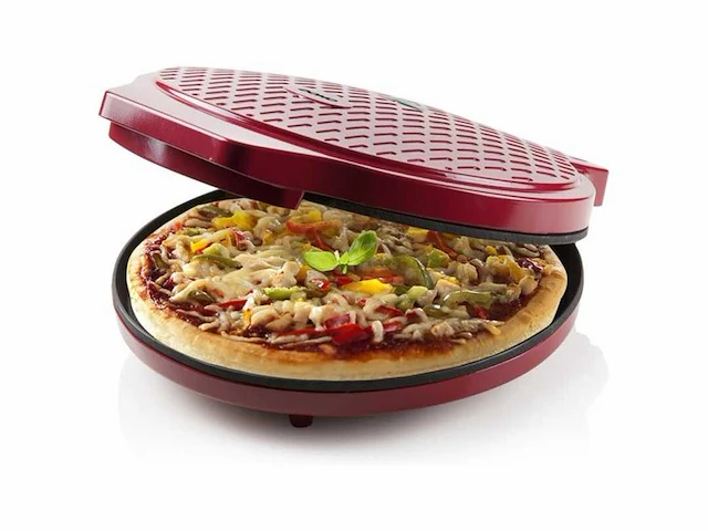 Domo do9177pz pizzamaker 'my express' - pizza oven - ø 32 cm - 1450 w - rood - afbeelding 1 van  2