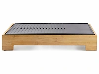 Domo do9271g plancha grill bamboo style 42 x 28 cm houtlook 1800w - afbeelding 3 van  4