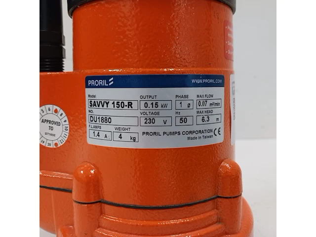 Dompelpomp - 4m³ - 230v proril, savvy 150, bouwjaar 2020 - afbeelding 6 van  7
