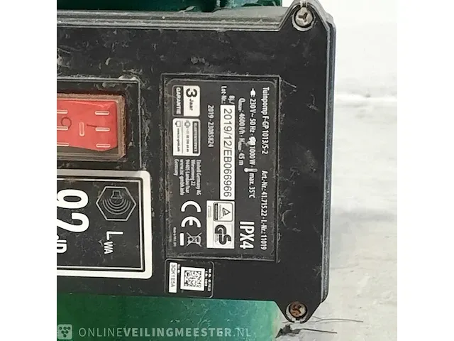 Dompelpomp einhell, garden feelings f-gp 1030/s-2, bouwjaar 2019 - afbeelding 5 van  6