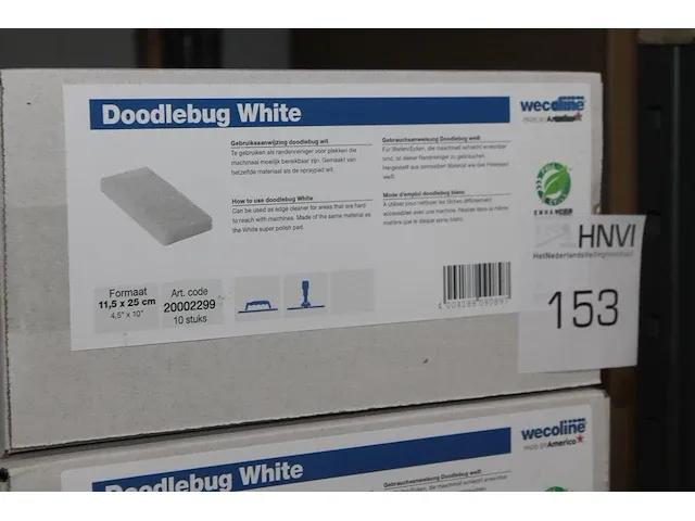 Doodlebug pads white met afmeting 11,5 x 25 cm. 20 stuks in 2 dozen. - afbeelding 2 van  2