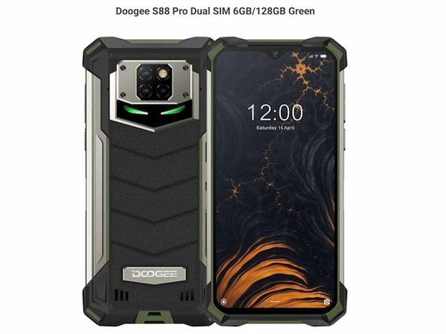 Doogee s88 pro android smartphone 6,3 inch 128gb army green - afbeelding 1 van  2