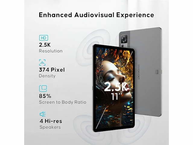 Doogee t30 pro tablet 4g 11 256 gb 8 gb ram grijs - afbeelding 3 van  4