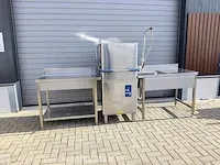 Doorschuif vaatwasser met aan en afvoertafel electroluxe, ehtai - afbeelding 1 van  7