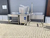 Doorschuif vaatwasser met aan en afvoertafel electroluxe, ehtai - afbeelding 3 van  7