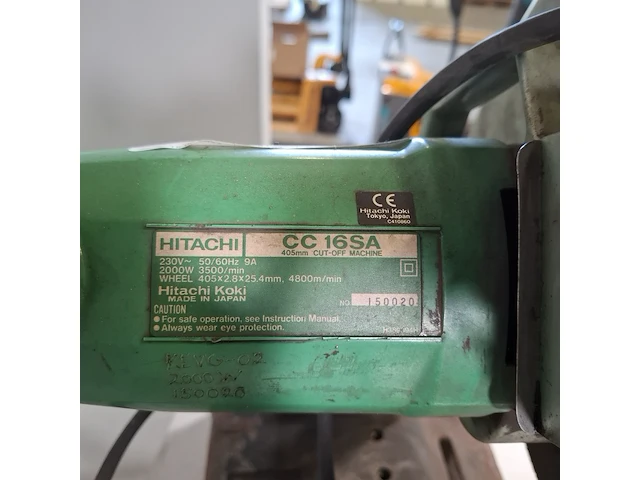 Doorslijpmachine, hitachi, cc16sa - afbeelding 3 van  4
