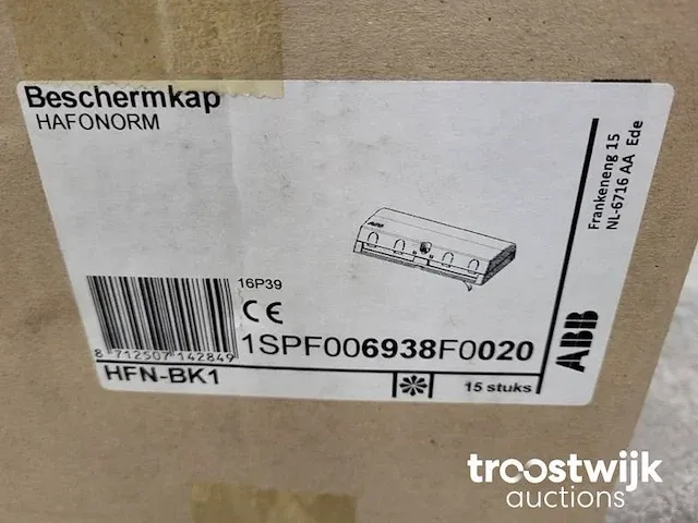 Doos á 15 stuks beschermkappen t.b.v. schakelkast - afbeelding 3 van  3