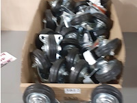 Doos bokwielen 75mm zwenk ook met rem en vast (d1612) - afbeelding 3 van  3