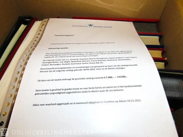 Doos getax € 7.400,00- € 8.550,00 , postzegelcollecties diverse landen - afbeelding 7 van  7