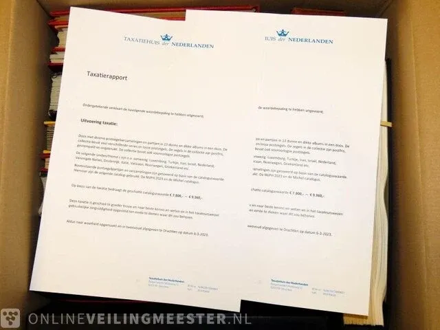 Doos getax € 7.800,00 - € 9.360,00 , postzegelcollecties diverse landen - afbeelding 8 van  9