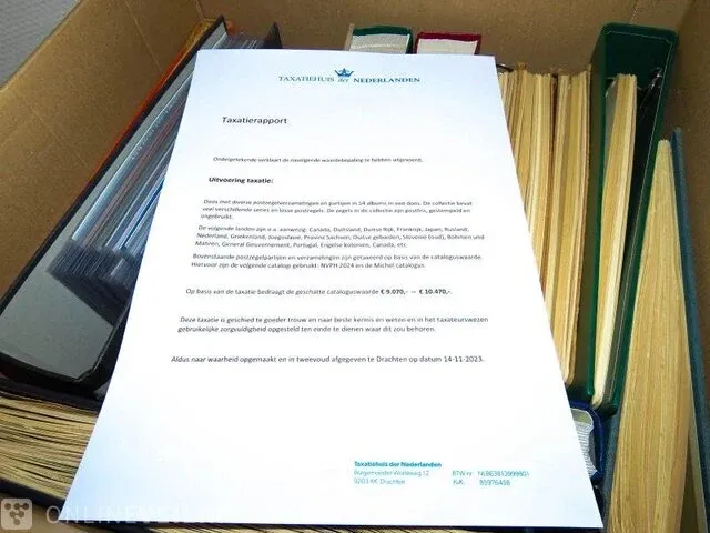 Doos getax € 9.070,00 - € 10.470,00 , postzegelcollecties diverse landen - afbeelding 4 van  8