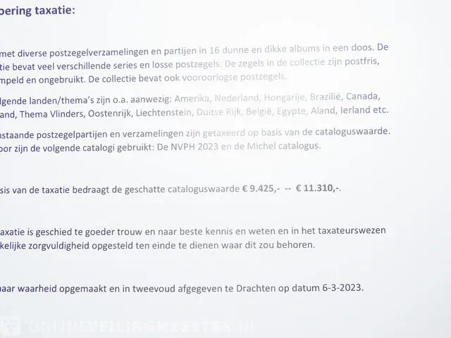 Doos getax € 9.425,00 - € 11.310,00 postzegelcollecties diverse landen - afbeelding 6 van  8
