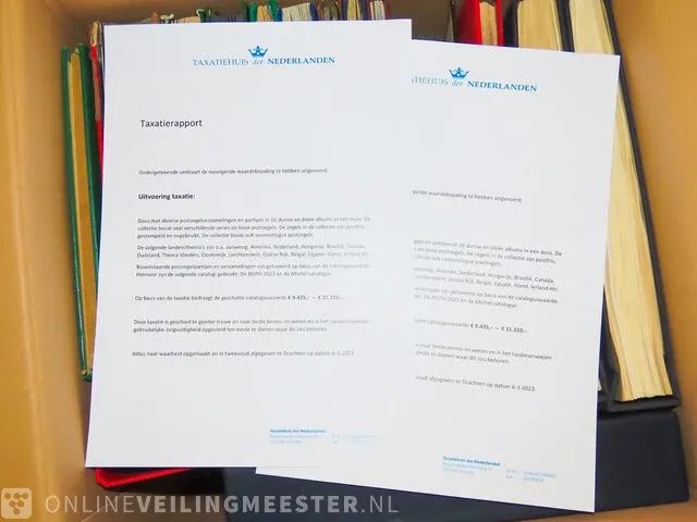 Doos getax € 9.425,00 - € 11.310,00 postzegelcollecties diverse landen - afbeelding 8 van  8