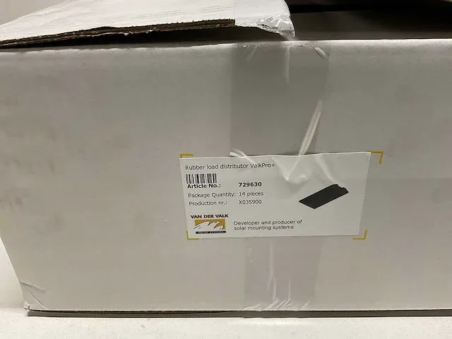 Doos met 14 rubber drukverdelers t.b.v. zonnepanelen (10x) - afbeelding 2 van  2