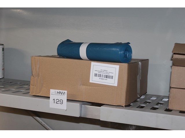 Doos met afvalzakken blauw. - afbeelding 1 van  2