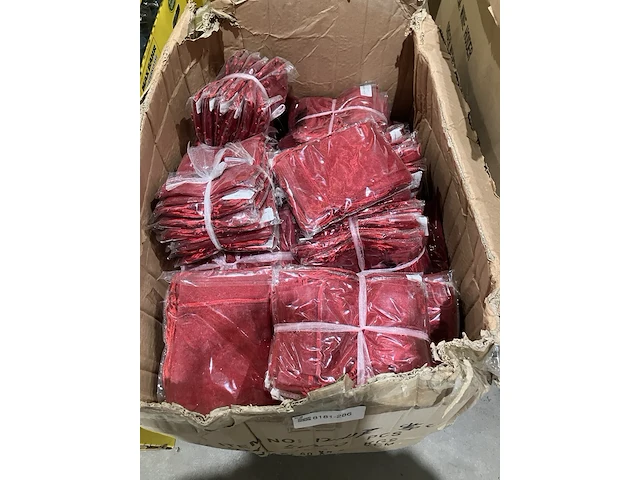 Doos organza zakjes, rood - afbeelding 1 van  4