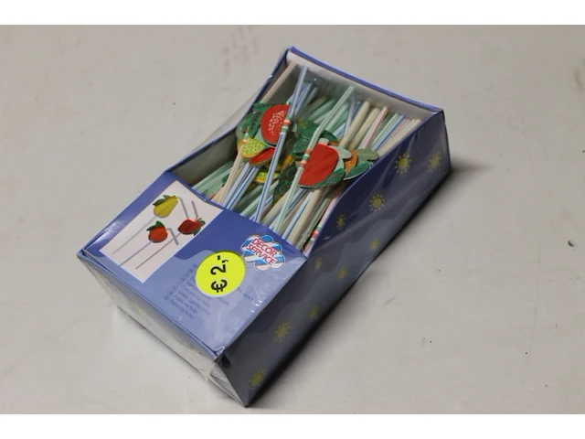 Doos rietjes met 3d fruit - afbeelding 1 van  3