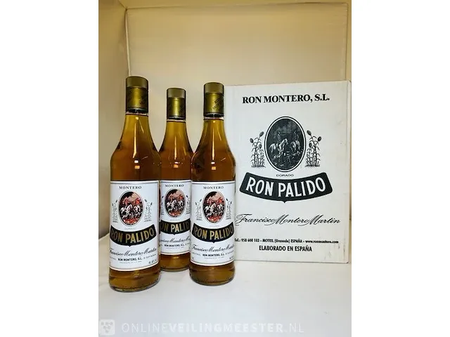 Doos ron montero black label spaanse rum - afbeelding 1 van  3