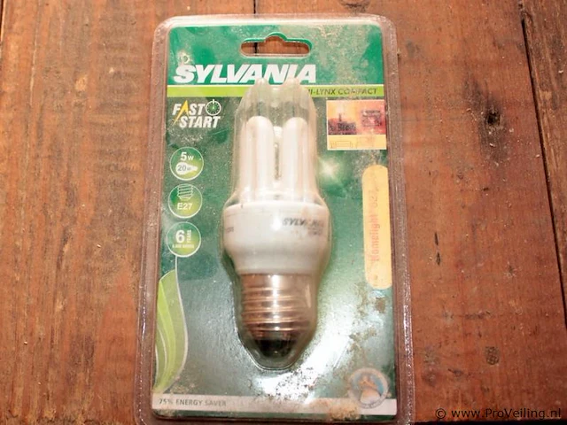 Doos spaarlampen sylvania mini-lynx 5w - afbeelding 1 van  4