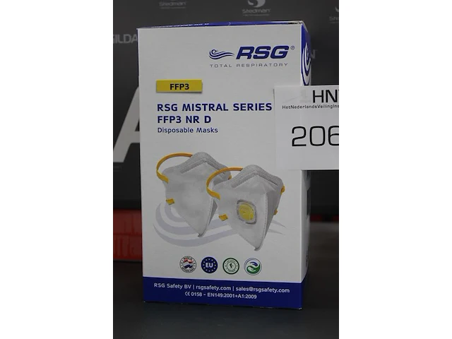 Doos wegwerpmaskers rsg ffp3 - afbeelding 2 van  2