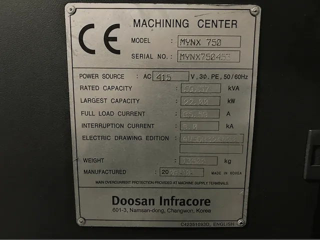 Doosan - mynx 750 - cnc bewerkingscentra - afbeelding 15 van  22